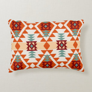 Native American Style Geometric Seamless Decorative Cushion