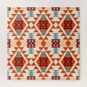 Native American Style Geometric Seamless Jigsaw Puzzle