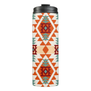 Native American Style Geometric Seamless Thermal Tumbler
