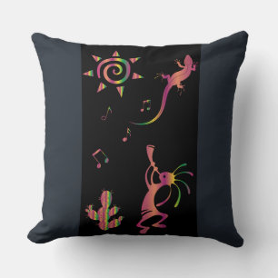 Native American Style Kokopelli Throw Pillow