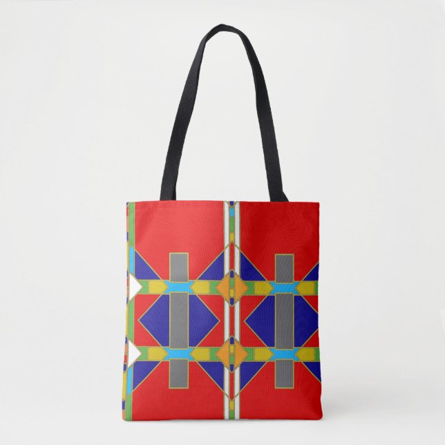 Native American Style Tribal Patterned Tote (Front)