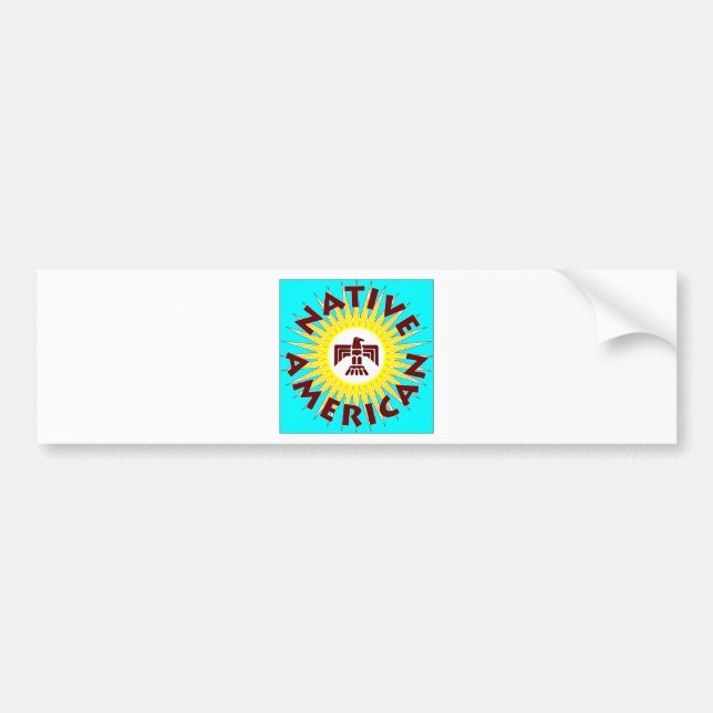 Native American Sun Bumper Sticker (Front)