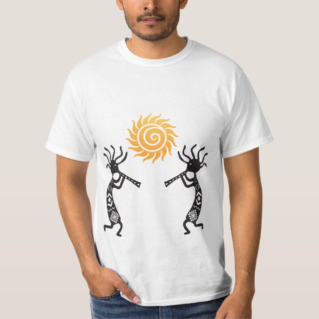 Native American Sun Kokopelli T-Shirt (Front)