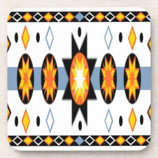 Native American Sun Pattern Cork Coaster