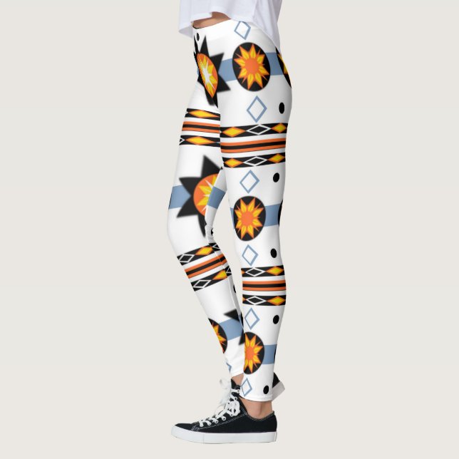 Native American Sun Pattern Leggings (Left)