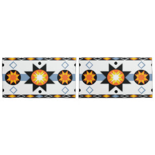Native American Sun Pattern Pillowcase