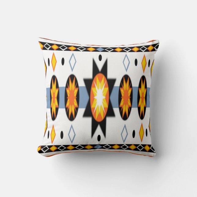 Native American Sun Pattern Pillows (Front)