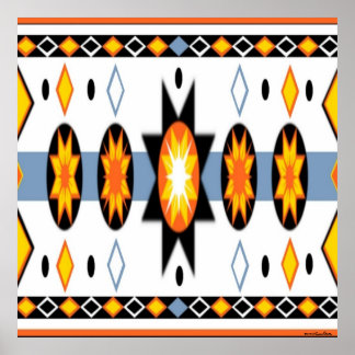 Native American Sun Pattern Poster