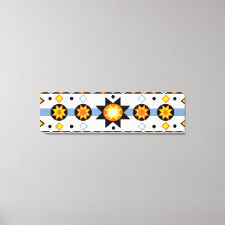 Native American Sun Pattern Stretched Canvas Print