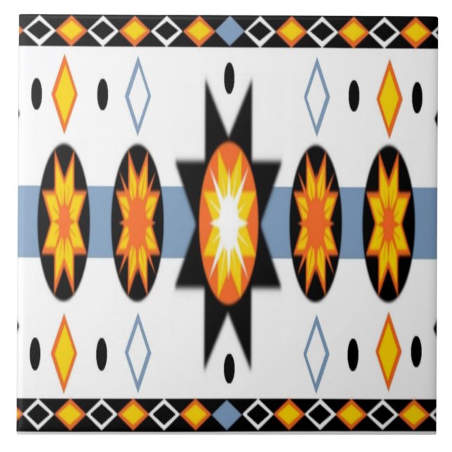 Native American Sun Pattern tile (Front)