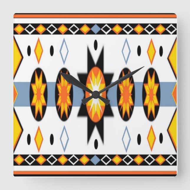 Native American Sun Wall Clock (Front)