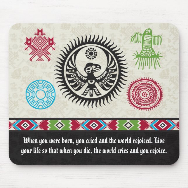 Native American Symbols and Wisdom - Phoenix Mouse Mat (Front)