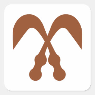 Native American Symbols,seal of the Cherokee  Square Sticker