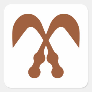 Native American Symbols,seal of the Cherokee Square Sticker