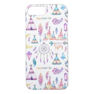 Native American Teepees Dreamcatchers Feathers iPhone 8/7 Case