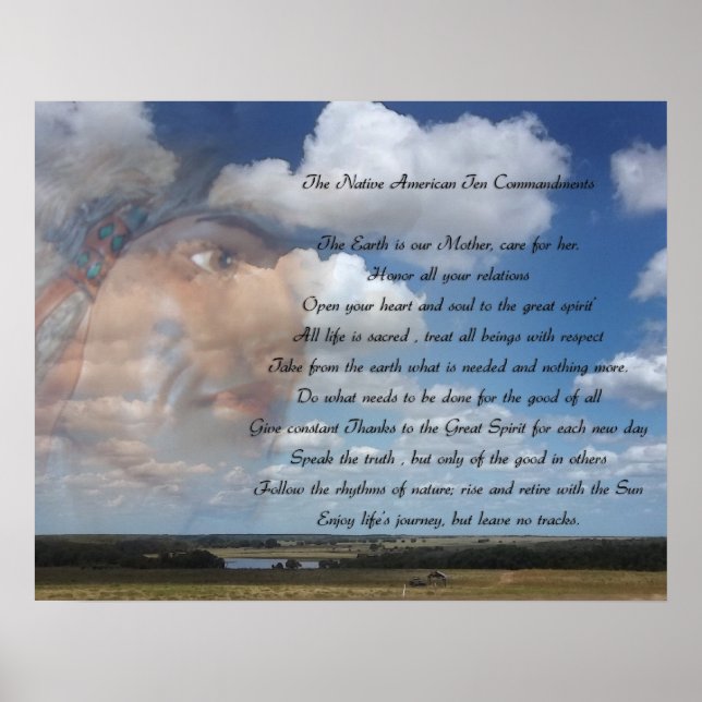 Native American Ten Commandments Poster (Front)