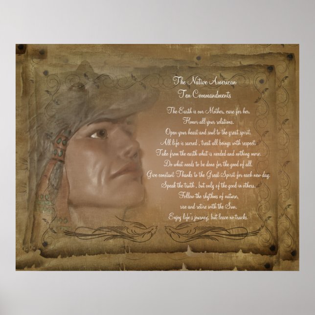 Native American Ten Commandments poster (Front)