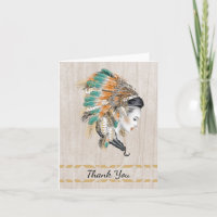 Native American Thank You with Indian Princess