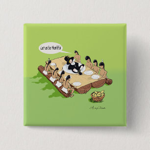 Native American Thanksgiving 15 Cm Square Badge