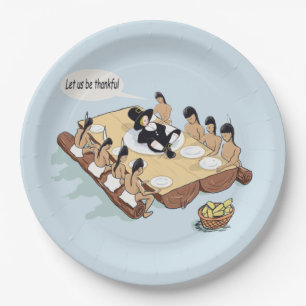 Native American Thanksgiving Personalised Paper Plate