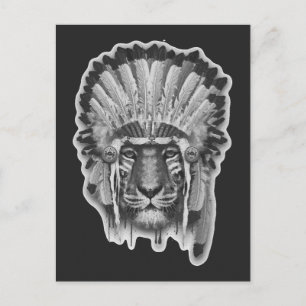 Native American Tiger Chief Postcard