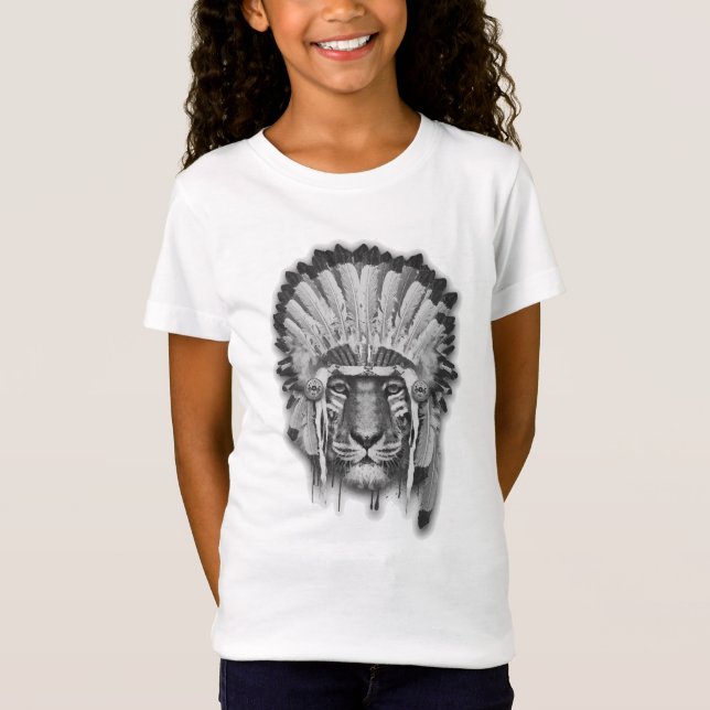 Native American Tiger Chief T-Shirt (Front)