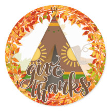 Native American Tipi - Give Thanks