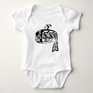 Native American Tlingit Whale Baby Bodysuit