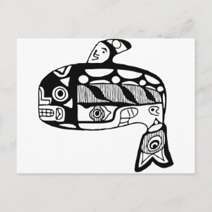 Native American Tlingit Whale Postcard