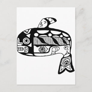 Native American Tlingit Whale Postcard