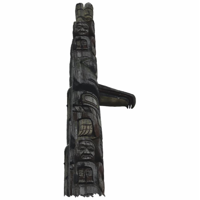 Native American Totem Pole 3 Sculpted Magnet Photo Sculpture Magnet (Front)