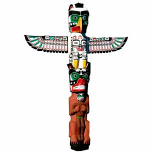 Native American Totem Pole sculpted Spirit Gift Photo Sculpture Magnet