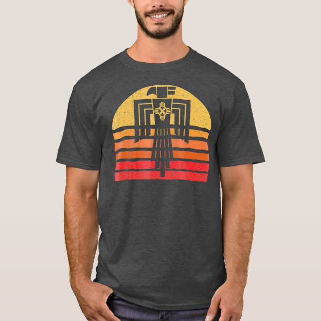 Native American Totem Thunderbird Sunset T-Shirt (Front)