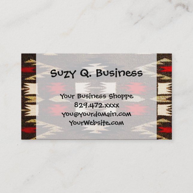 Native American Tribal Design Print Business Card (Front)