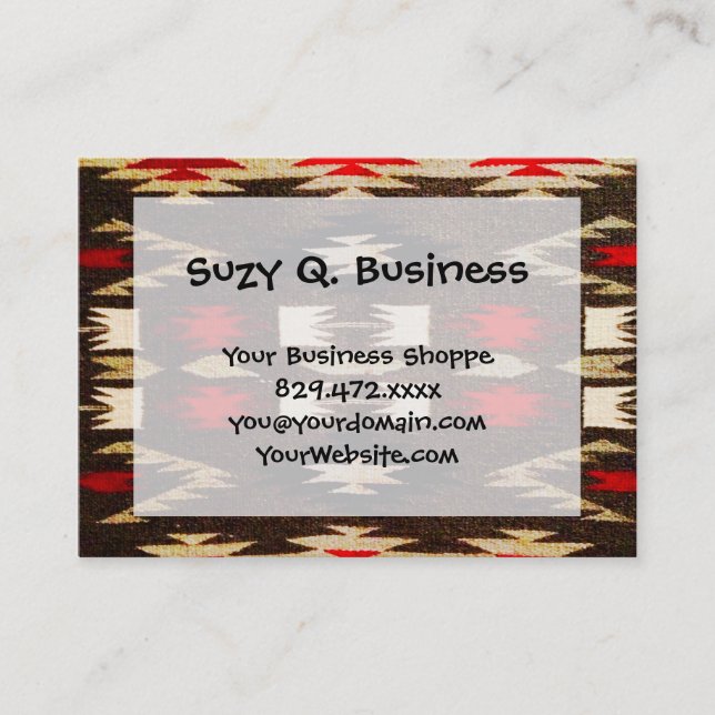 Native American Tribal Design Print Business Card (Front)