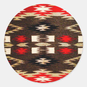 Native American Tribal Design Print Classic Round Sticker