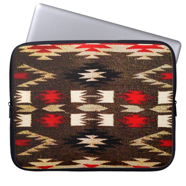 Native American Tribal Design Print Laptop Sleeve (Front)