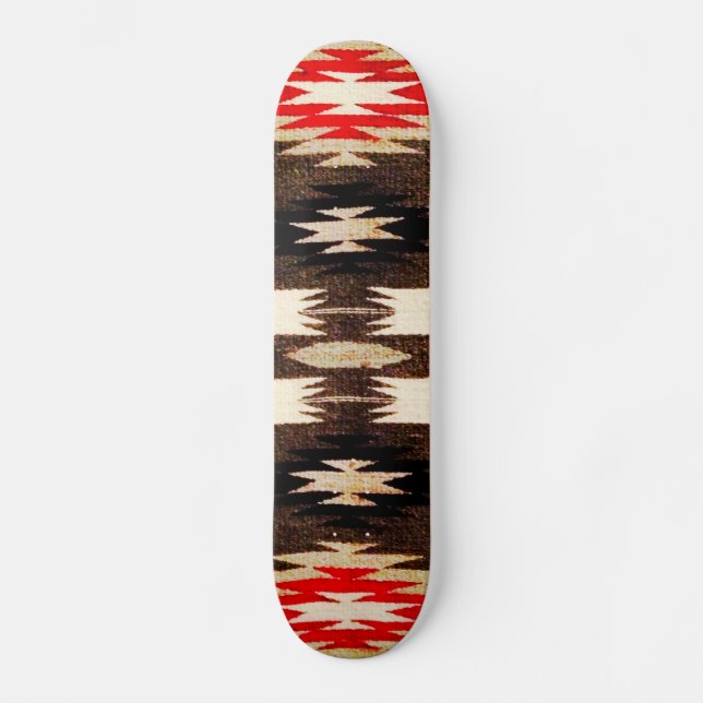 Native American Tribal Design Print Skateboard (Front)