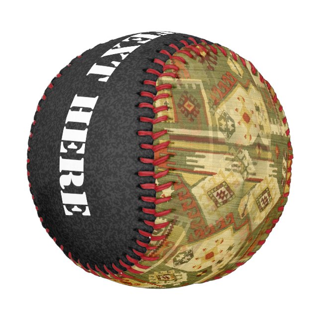 Native american tribal fabric I + your ideas Baseball (Angled)