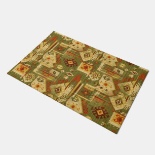 Native american tribal fabric I + your ideas Doormat