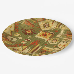 Native american tribal fabric I + your ideas Paper Plate