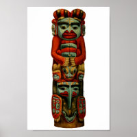 Native American Tribal Indian Totem Pole Spiritual