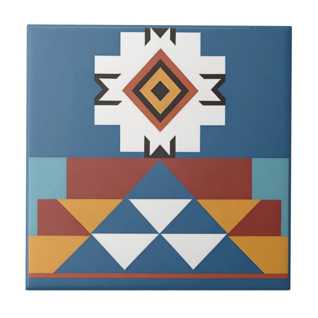 Native American Tribal Inspired Design Tile (Front)