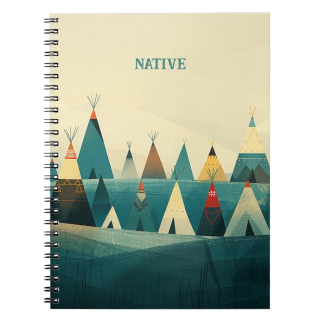 Native American Tribe Tents Notebook (Front)