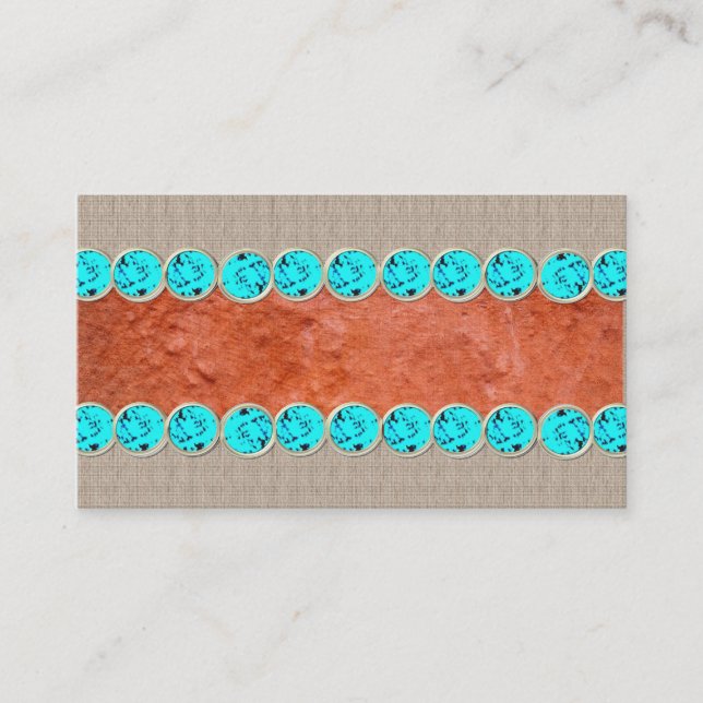 Native American Turquoise Jewellery,Business Cards (Front)