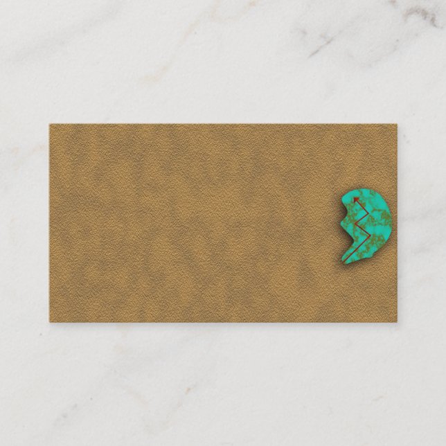 Native American Turquoise Zuni Bear Business Card (Front)