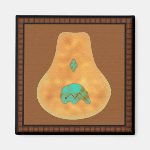 Native American Turquoise Zuni Bear Magnet
