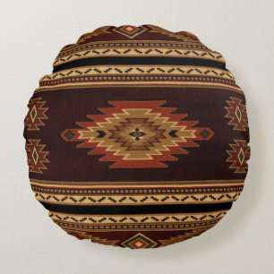 Native American United Weavers Round Cushion