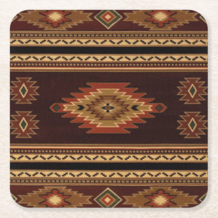Native American United Weavers Square Paper Coaster