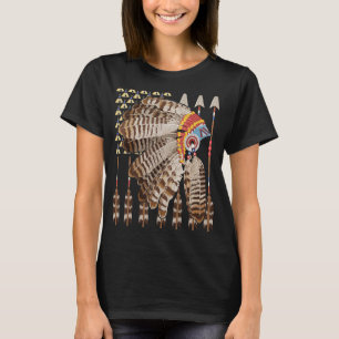Native American Usa Flag Cherokee Patriotic Indian T-Shirt